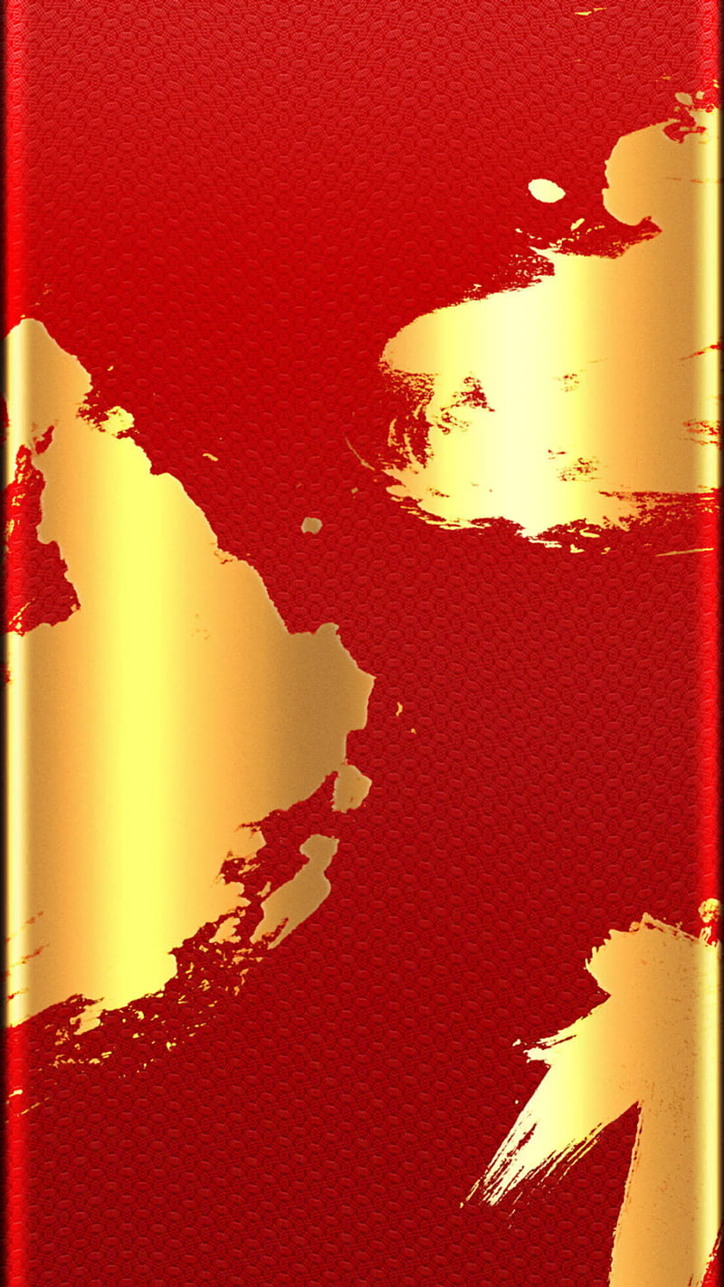 Abstract, beauty design, edge style, gold, red, s7, super, HD phone wallpaper