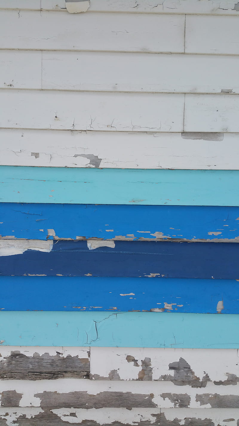 Chipped paint, blues, old, wall, wood, HD phone wallpaper