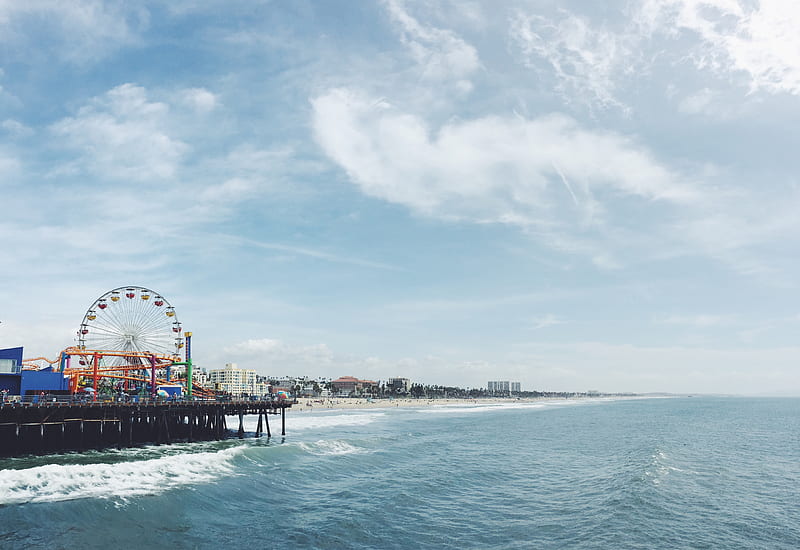 Santa Monica Pier, California, HD wallpaper