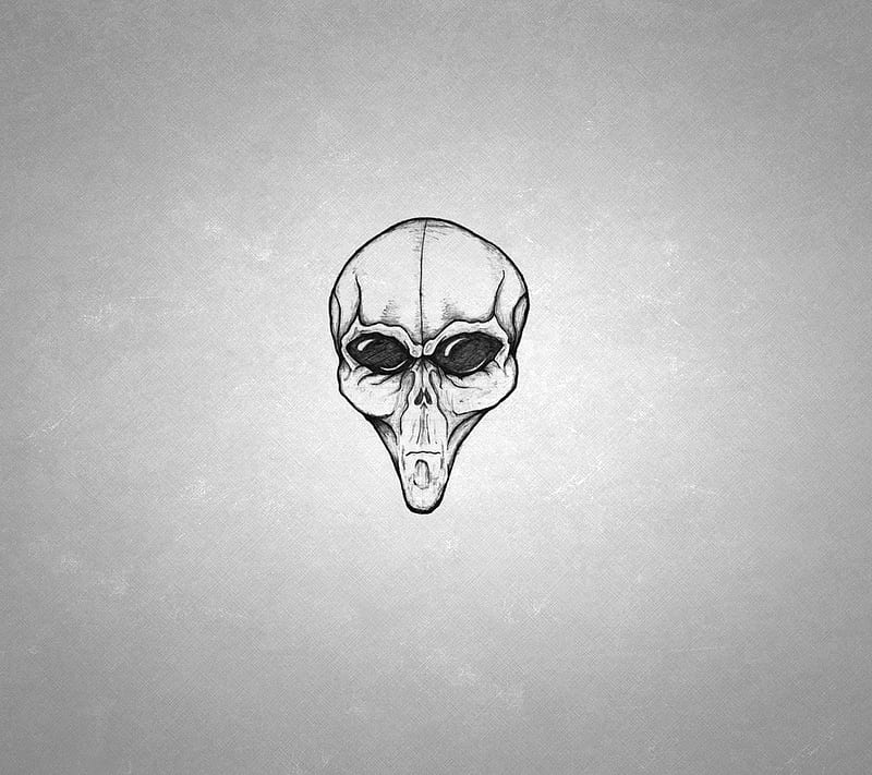 Alien Logo, dark, et, eyes, face, gris, metal, symbol, ufo, HD wallpaper
