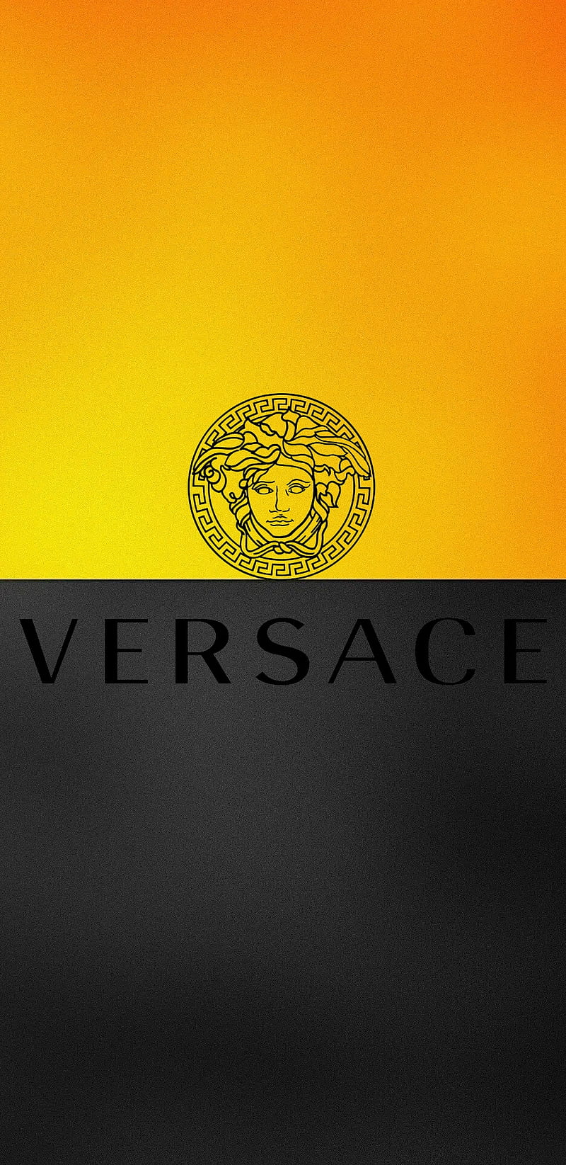 Versace BlackYellow, black, black and yellow, fashion, yellow, HD phone  wallpaper | Peakpx