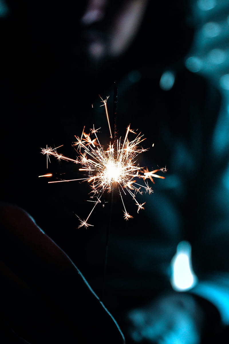 sparklers, sparks, glow, HD phone wallpaper