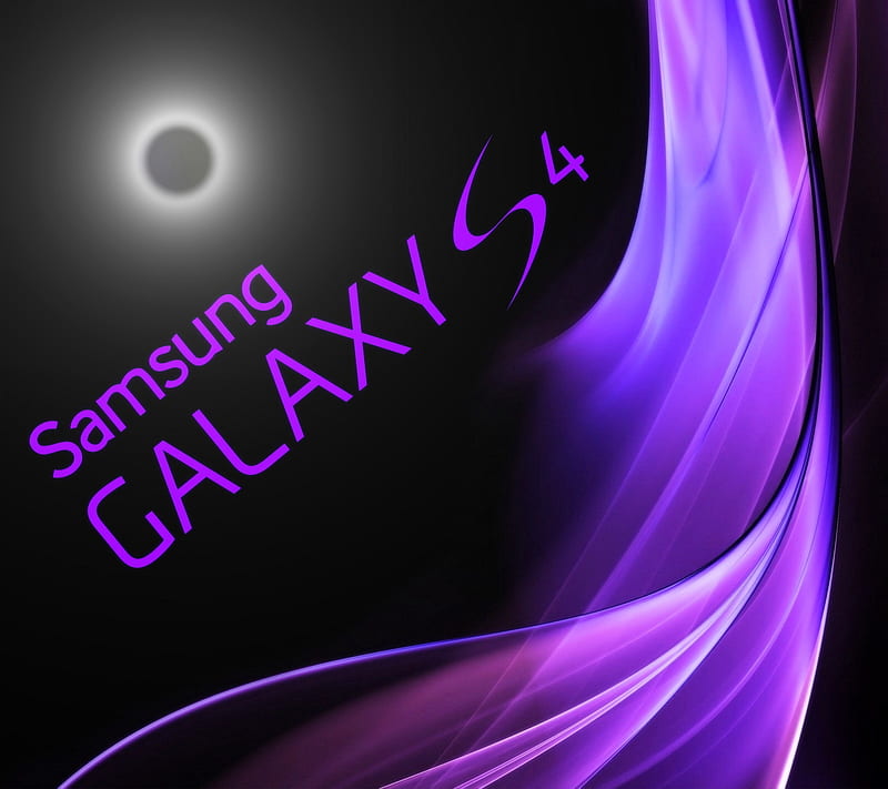 galaxy s4, logo, purple, samsung, HD wallpaper