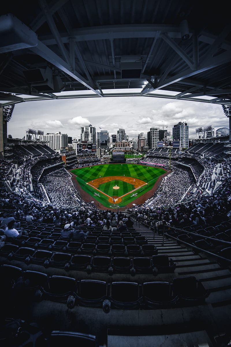 stadium, stands, baseball, match, field, arena, HD phone wallpaper