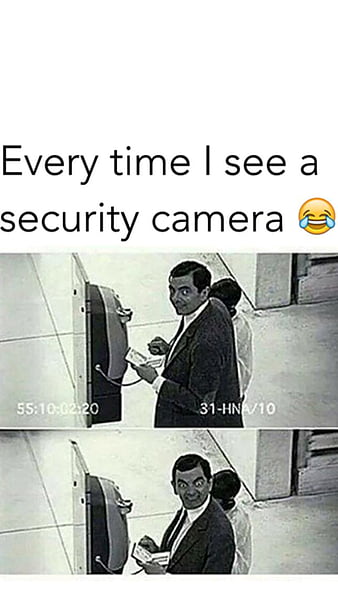 Funny Mr Bean, camera, comedy, face, security, HD phone wallpaper
