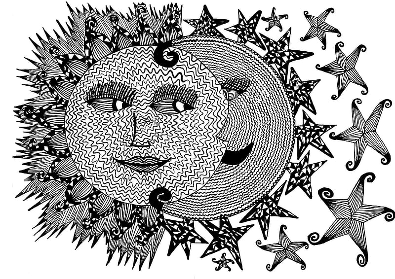 Sun and Moon, moon, sun, more, nature, gimnazija, loznica, bosna, serbija, HD wallpaper