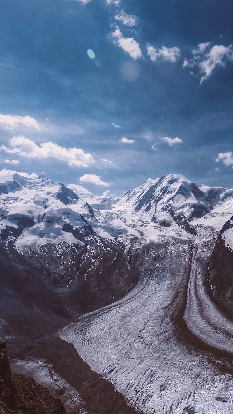 landscape, glacier, snow, mountains, HD phone wallpaper