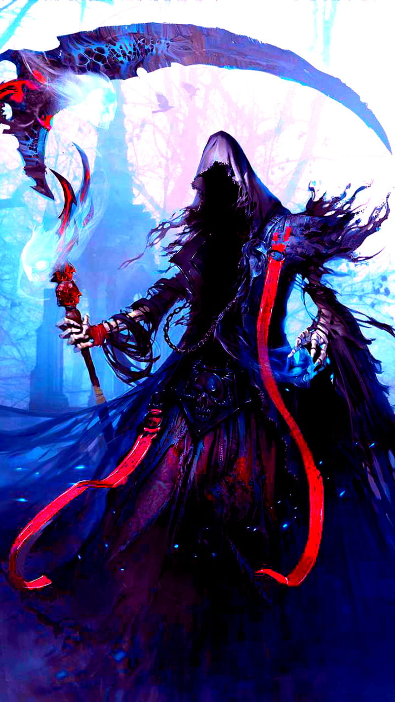 Reaper, sad, angels, revenant, dark, warrior, fantasy, created by, hunter, angel, warriors, HD phone wallpaper