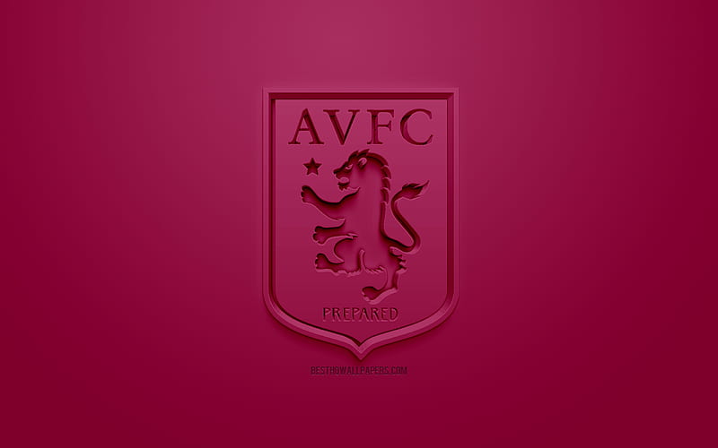 Aston Villa F.C., 3d, sport, aston villa fc, football, aston villa, avfc, soccer, emblem, club, logo, HD wallpaper