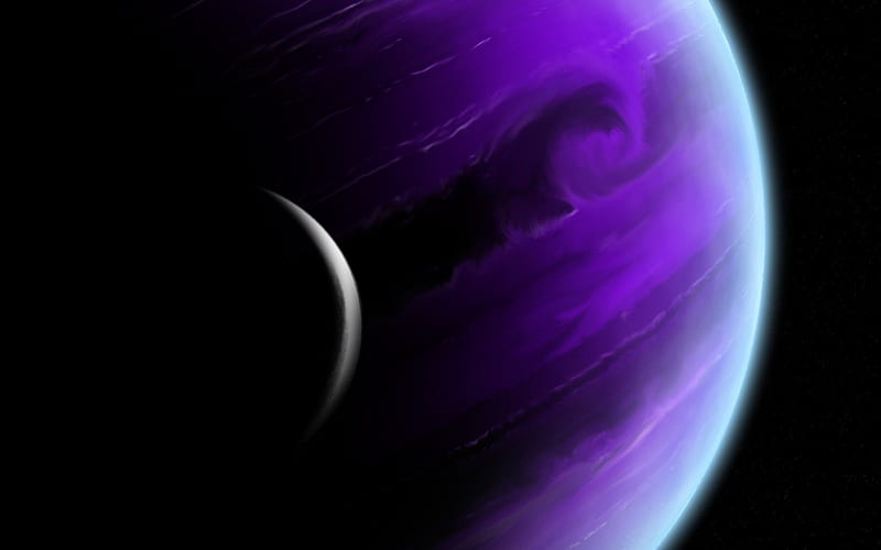 Pretty Purple Planet, purple world, purple, purple planet, HD wallpaper