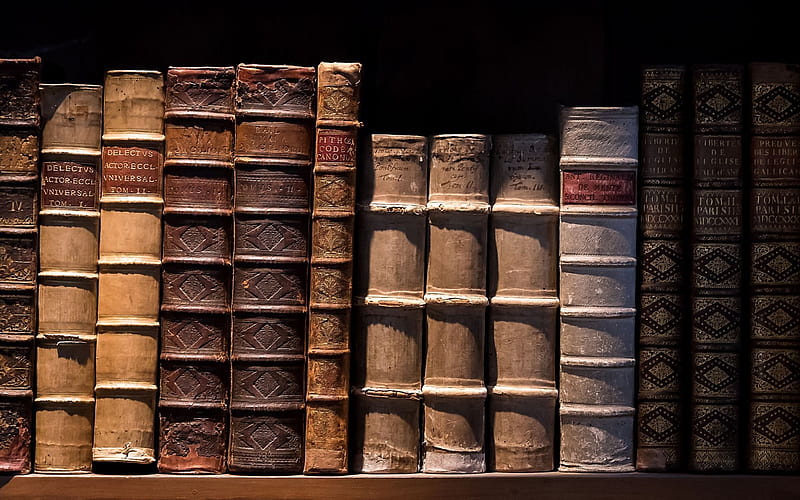 old books, shabby roots, HD wallpaper