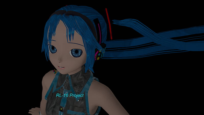Anime, Vocaloid, Blender, Blender 3D, Blue Eyes, Blue Hair, Hatsune Miku, Long Hair, HD wallpaper