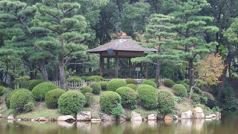Hiroshima Shukkeien Forest Garden, Garden, Forest, Nature, Japan, HD wallpaper