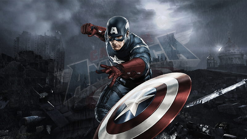 Captain America Artworks, captain-america, superheroes, artwork, digital-art, HD wallpaper