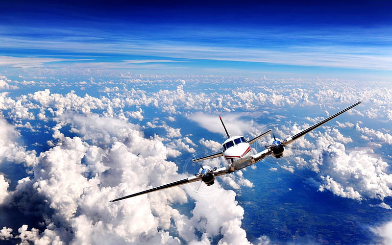 plane over the clouds-Aircraft, HD wallpaper