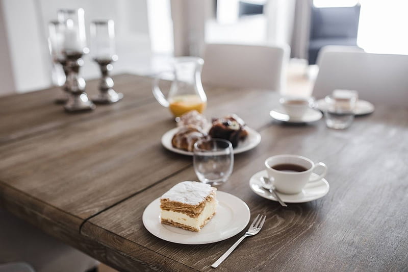 Good afternoon coffee, Cake, Coffee, Table, Two, Afternoon, HD wallpaper