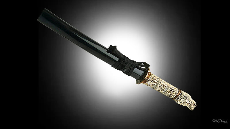 Bladaes 15, oriental, sword, sheath, handle carved, knife, HD wallpaper