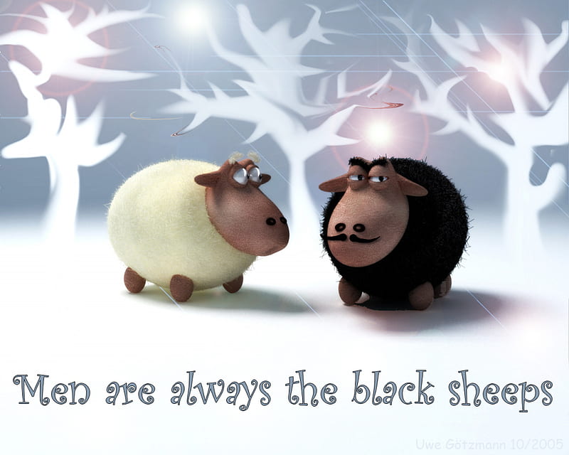 HD white and black sheep wallpapers | Peakpx