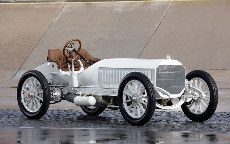 1906 White Beauty , Vintage, White Wheels, Wood Grain Steering Wheel, Interior, Elegant, Gears, Classy, Reflection, Classic, Tan, Car, Chain, HD wallpaper