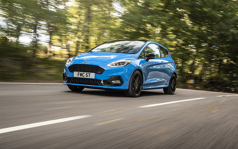 Ford Fiesta ST Edition, 2020, exterior, front view, new blue Fiesta, american cars, tuning Fiesta, Ford, HD wallpaper