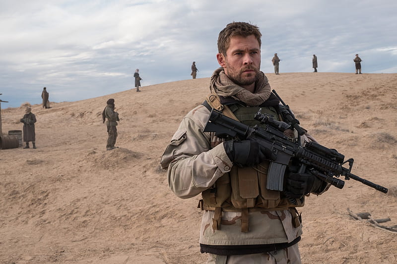 Chris Hemsworth In 12 Strong Movie, 12-strong, 2018-movies, chris-hemsworth, movies, HD wallpaper
