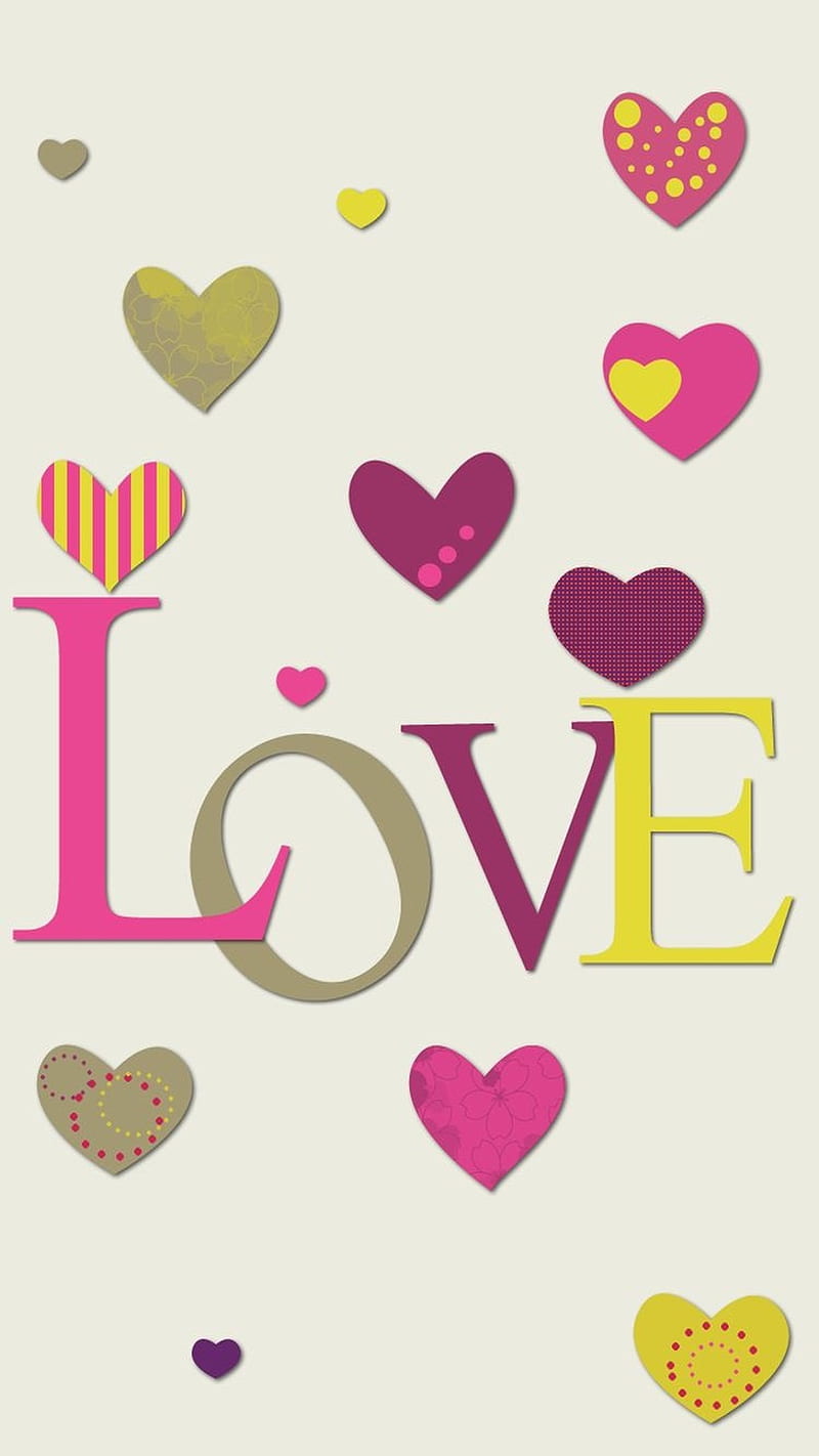 Love, corazones, HD phone wallpaper