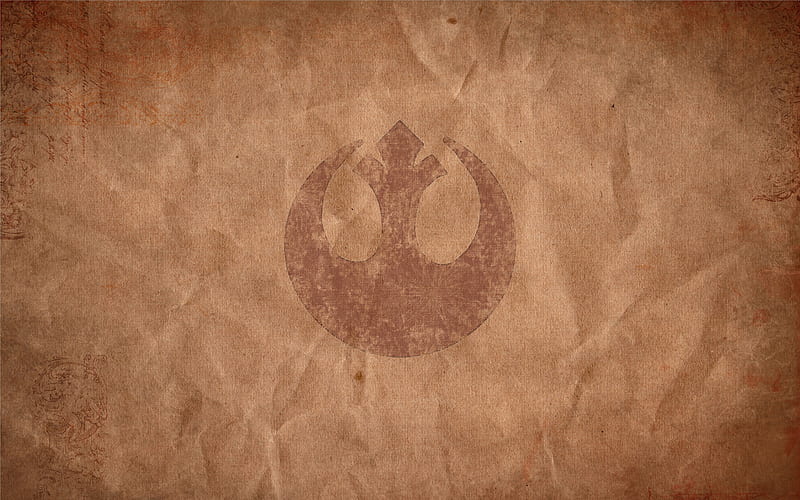 Rebel Logo (Parchment), starwars, jedi, parchment, alliance, luke, gun, good, awesome, skywalker, pilot, hop, wars, lightsaber, rebel, star, vector, HD wallpaper