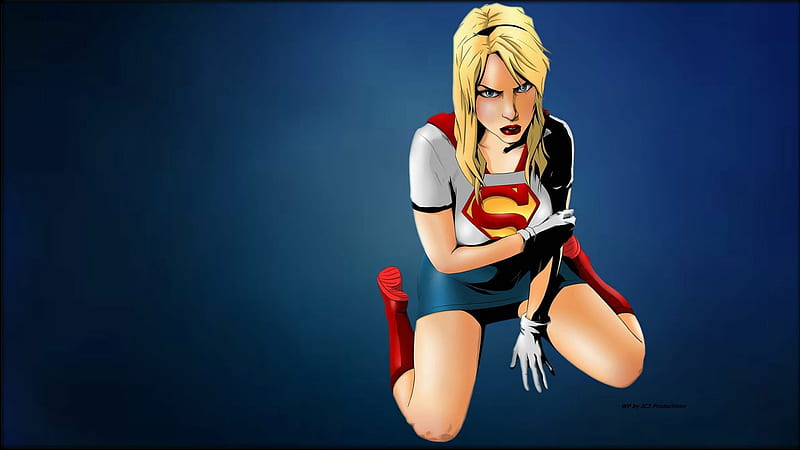 Supergirl Defeated , supergirl, , background, cartoon, laptop 1920x1080 only, fan art, anime, nexus kara danvers, fanpop, dc comics, HD wallpaper