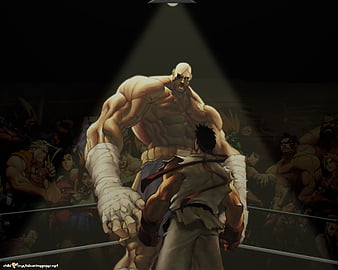 Street Fighter - Ryu and Ken vs Sagat and Vega 