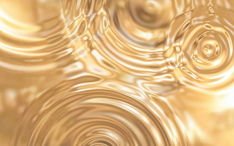golden metal texture, texture with circles, gold background, metal texture, HD wallpaper