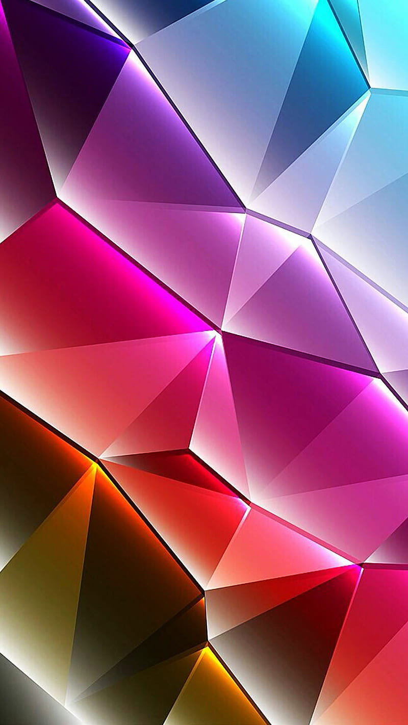 polygone, color, lines, triangle, HD phone wallpaper