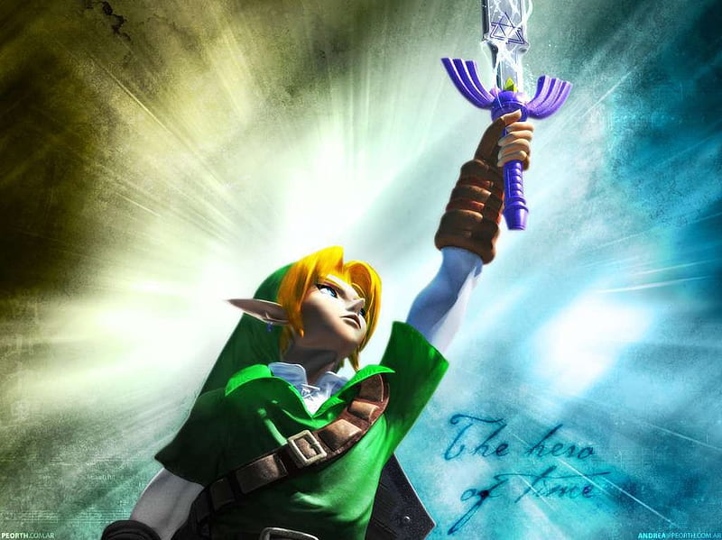 Link Wields the master Sword, master sword, video games, link, zelda, HD wallpaper