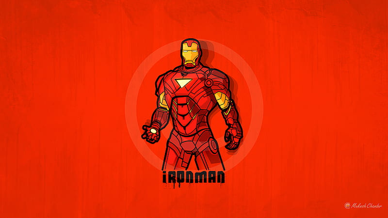 Iron Man 2020 Minimal, iron-man, superheroes, artwork, minimalism, behance, HD wallpaper