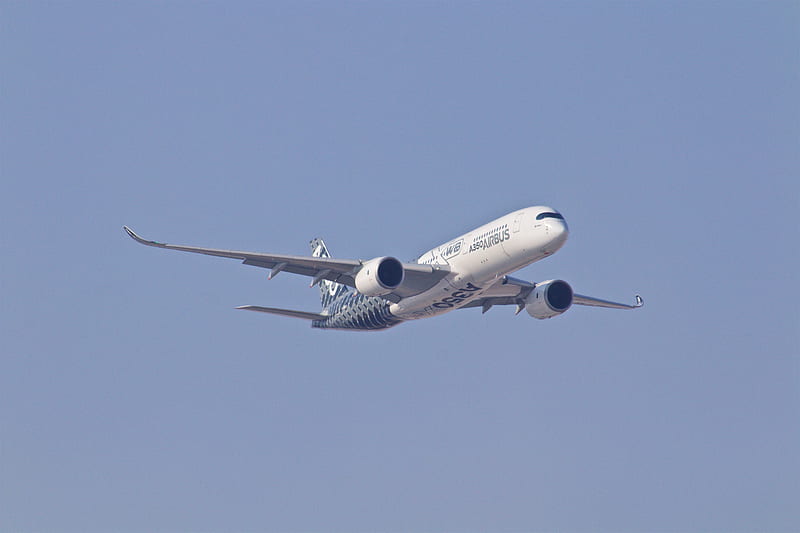 white airplane taking off during daytime, HD wallpaper