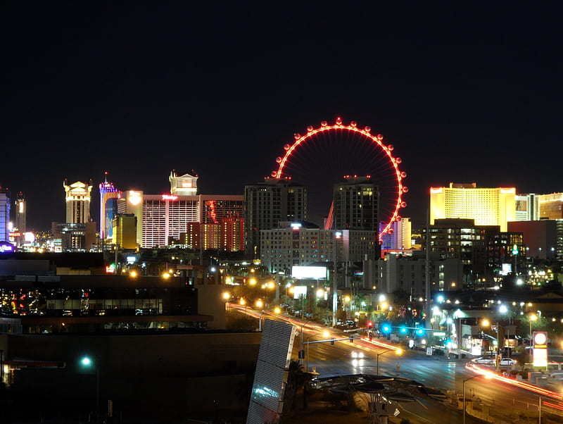 __Las Vegas Strip_Highroller_Jan_2014__, Skyline, Highroller, Las Vegas Strip, Architecture, HD wallpaper