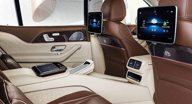 2021 Mercedes-Maybach GLS 600 Exclusive nappa leather mahogany/macchiato - Interior , car, HD wallpaper
