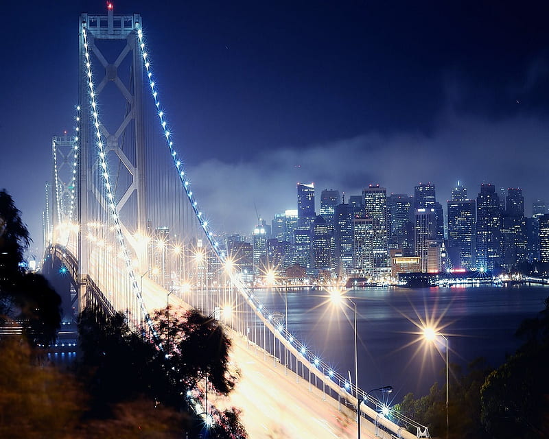 San Fransisco, bay bridge, HD wallpaper