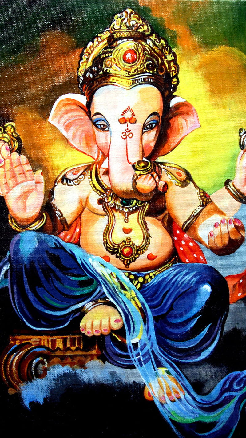 Lord Ganesha Blessing , lord ganesha, hindu, bhakti, devotional, god, HD phone wallpaper