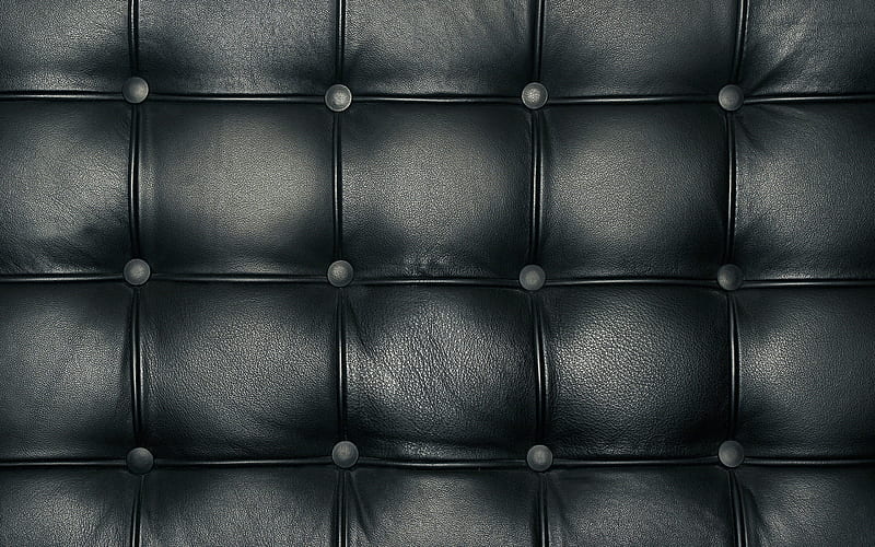 black leather upholstery, macro, black leather, black leather background, leather textures, black backgrounds, HD wallpaper