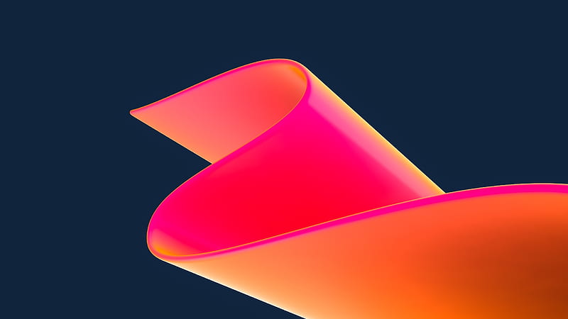 foldable object, neon, thin, pink, 3D, HD wallpaper