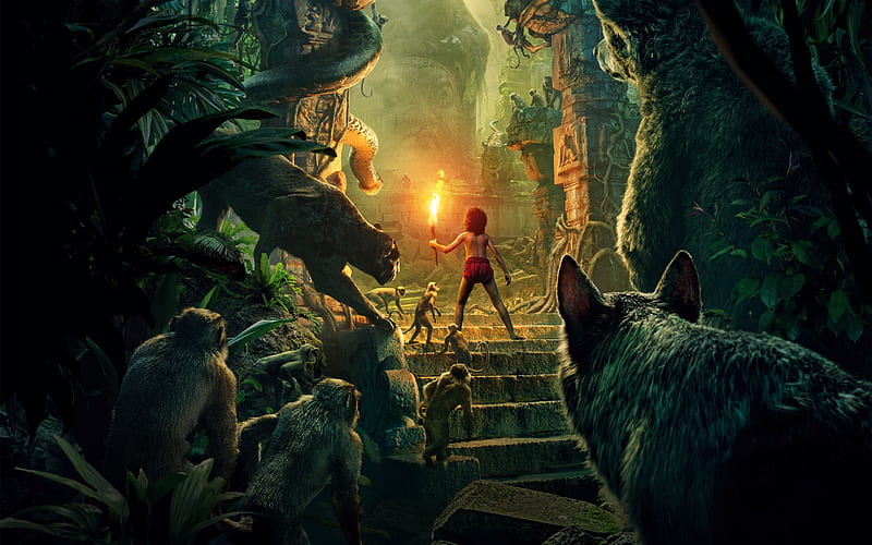 The Jungle Book 2016, the-jungle-book, movies, animated-movies, HD wallpaper