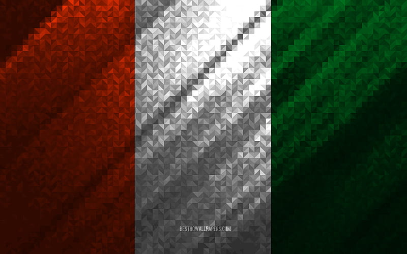 Flag of Cote dIvoire, multicolored abstraction, Cote dIvoire mosaic flag, Cote dIvoire, mosaic art, Cote dIvoire flag, HD wallpaper