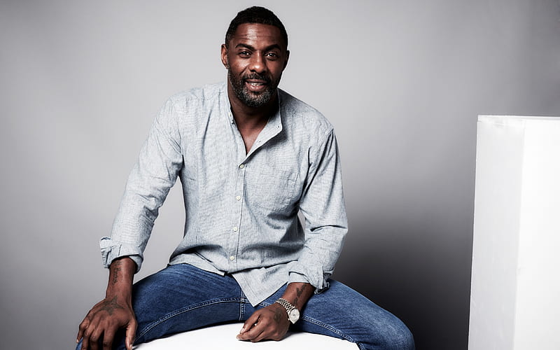 Idris Elba, British actor, hoot, famous actors, smile, portrait, Idrissa Akuna Elba, HD wallpaper