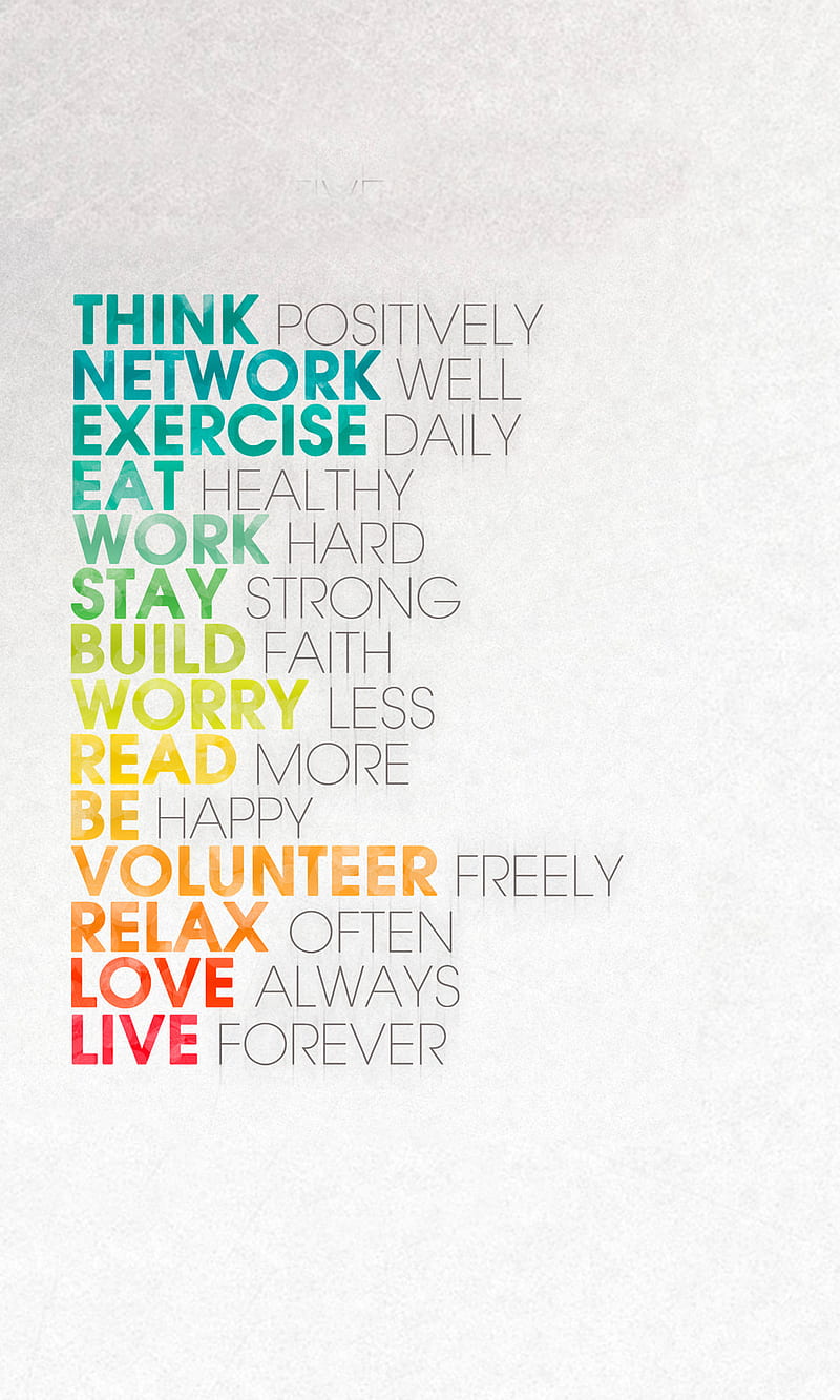 HOW TO LIVE, build, faith, siempre, happy, heal, live, relax, stay, strong, think, HD phone wallpaper