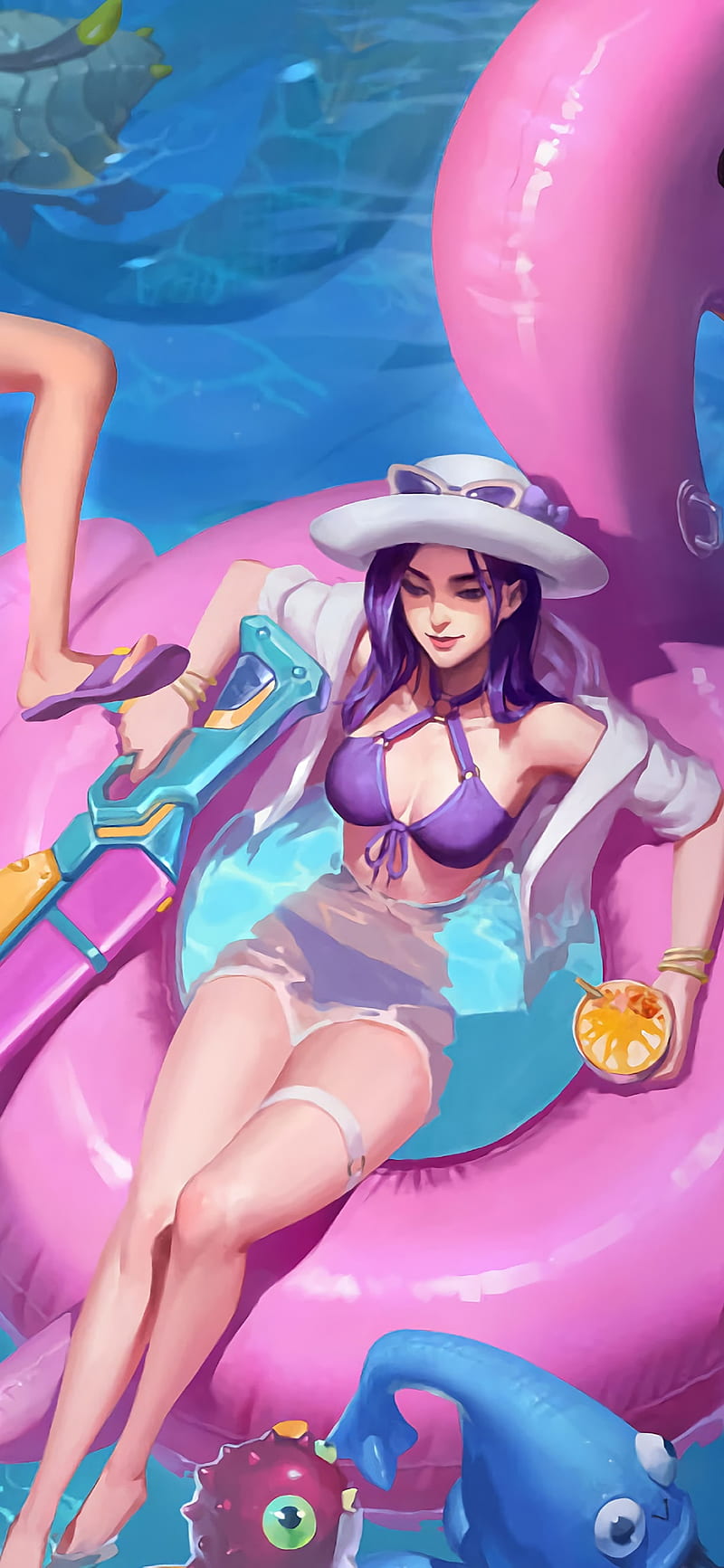 Caitlyn PoolParty, league of legends, HD phone wallpaper