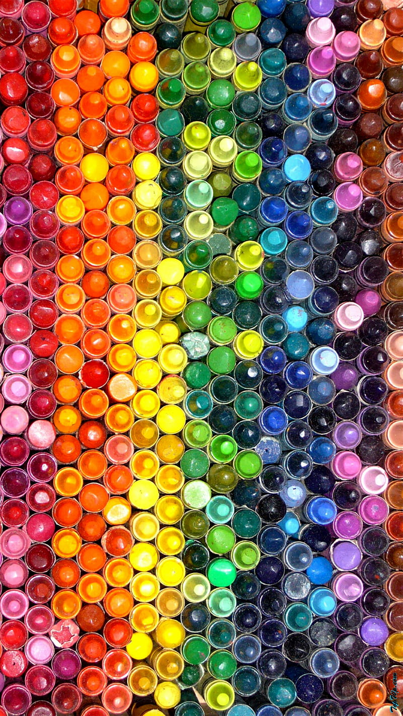 Rainbow, color, colorful, colors, crayola, crayon, crayons, HD phone wallpaper