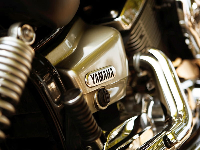 Motocicletă Yamaha, logo, tapet HDMotocicletă Yamaha, logo, tapet HD  