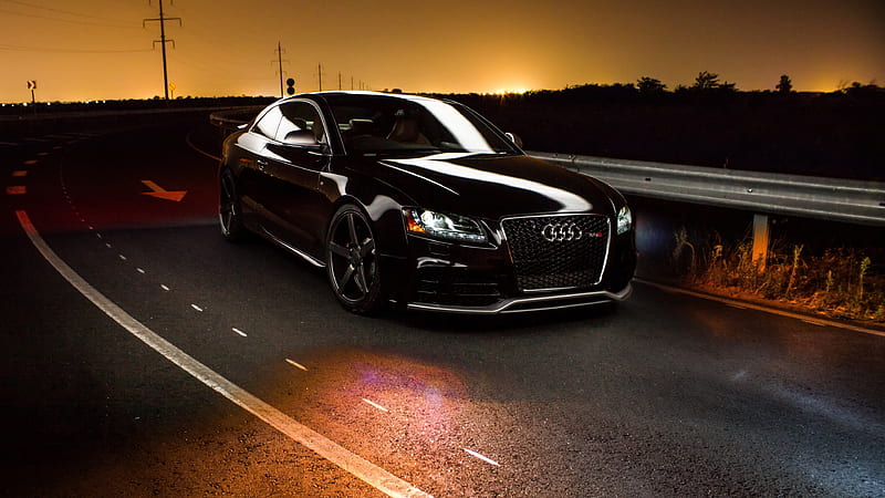 Audi Road Sunset, audi, road, sunset, carros, HD wallpaper