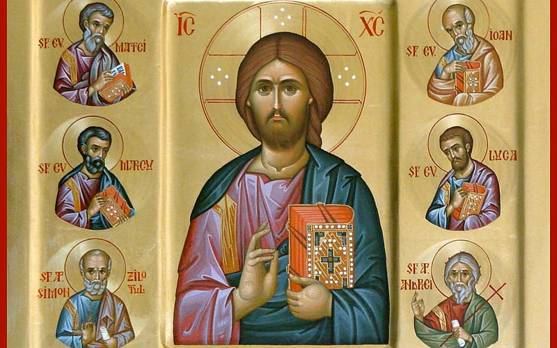 Jesus and Saints, saints, Christ, icon, Jesus, HD wallpaper | Peakpx
