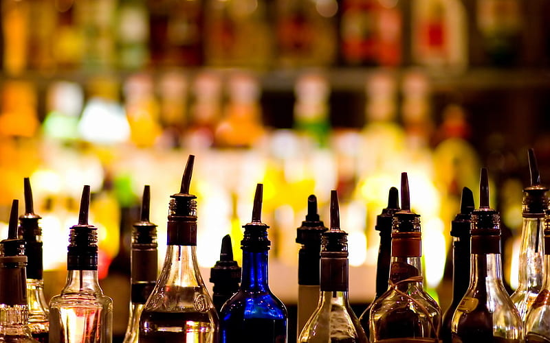 Botellas, alcohol, club, botella, bebidas, macro, Fondo de pantalla HD |  Peakpx